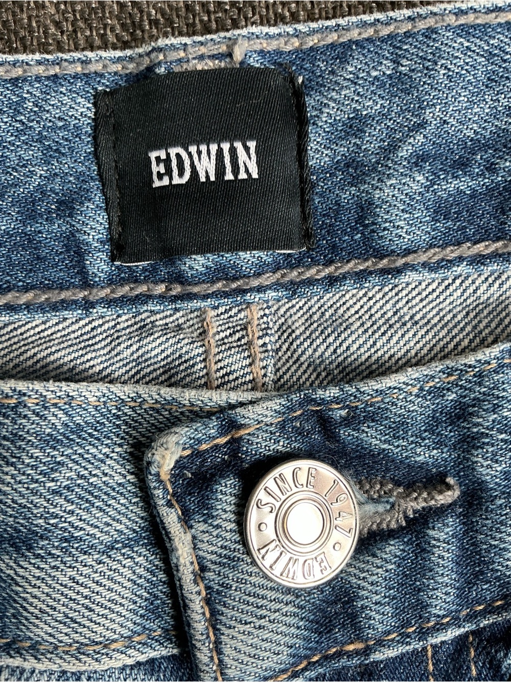 Edwin Light Blue Denim Jeans with Tag festival raw hem boho casual size 27 - Picture 9 of 12